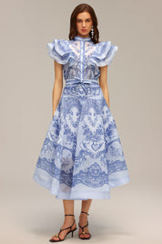 Blue Delft Romance Skirt & Top