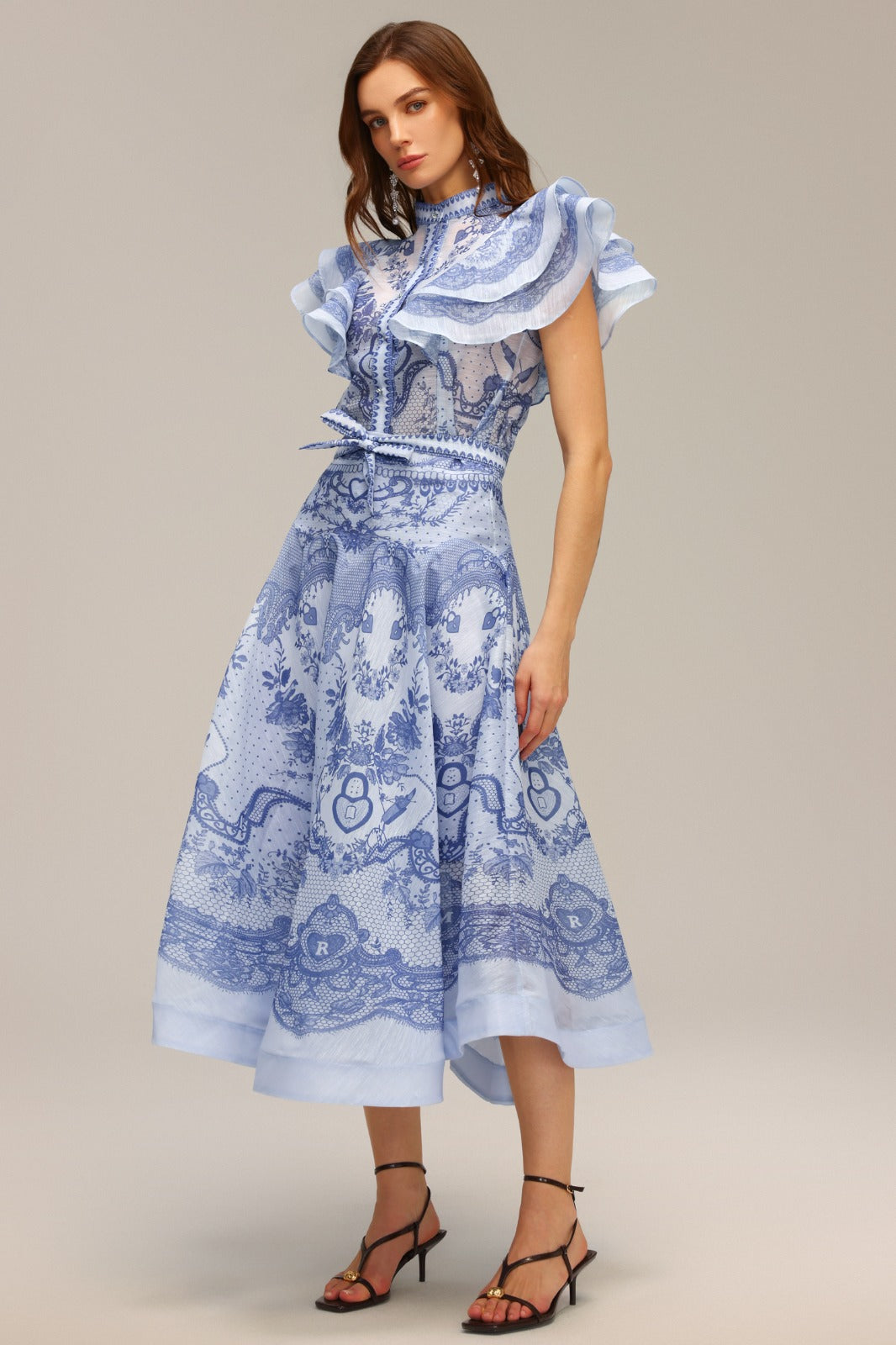Blue Delft Romance Skirt & Top