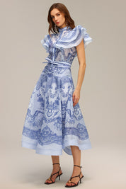 Blue Delft Romance Skirt & Top