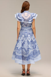 Blue Delft Romance Skirt & Top