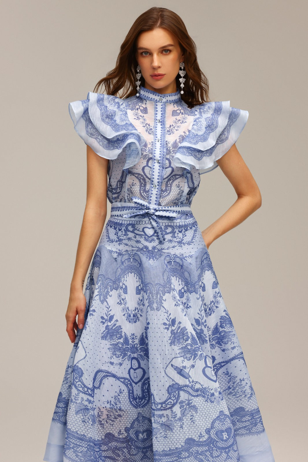 Blue Delft Romance Skirt & Top
