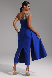 Blue Allure Draped Midi