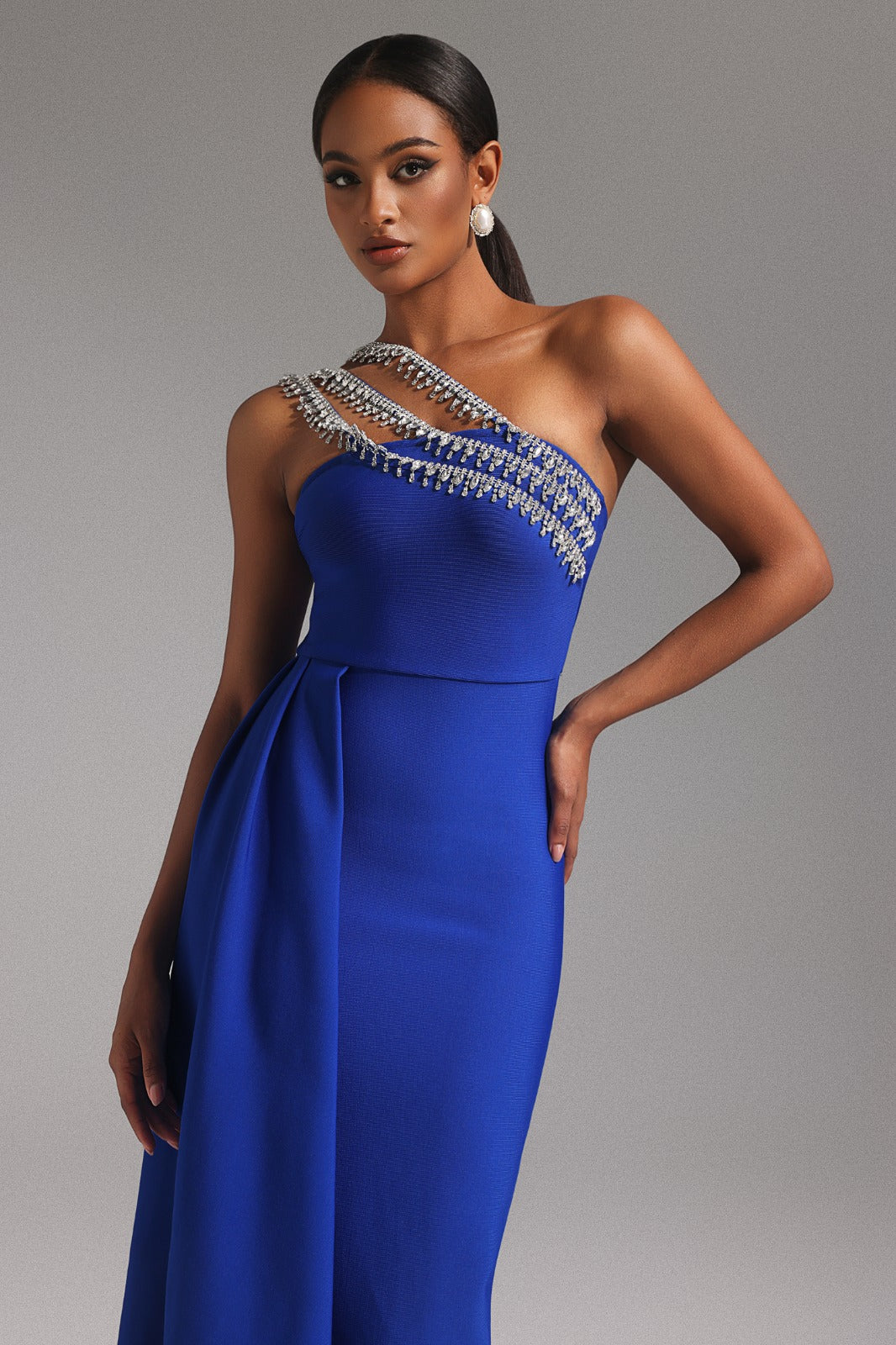 Blue Allure Draped Midi
