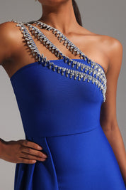 Blue Allure Draped Midi