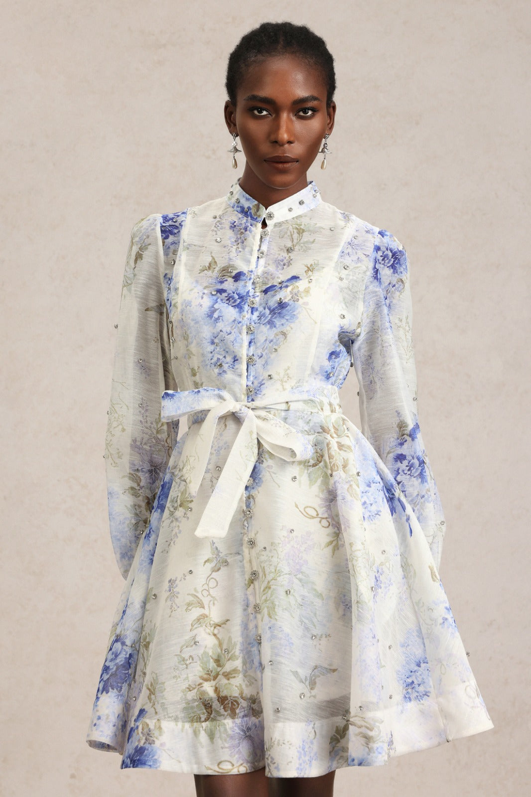 Sky Serenade Ruffle Tiers Dress