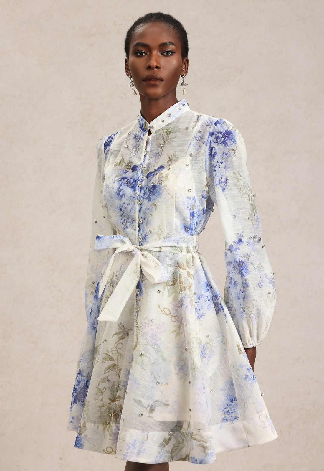 Sky Serenade Ruffle Tiers Dress