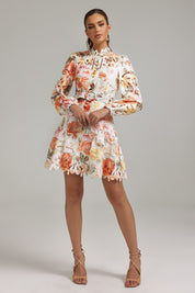 Floral Grace Buttoned Dress