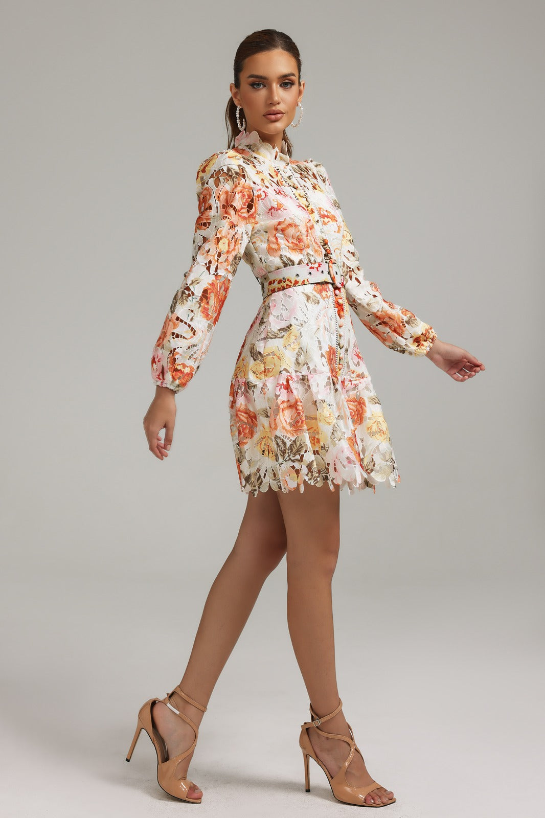 Floral Grace Buttoned Dress
