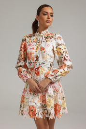 Floral Grace Buttoned Dress