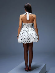 Polka Charm Halter Dress