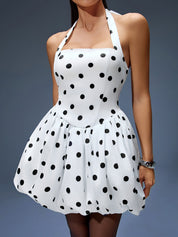 Polka Charm Halter Dress