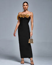 Golden Bloom Couture Dress