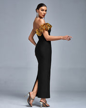 Golden Bloom Couture Dress
