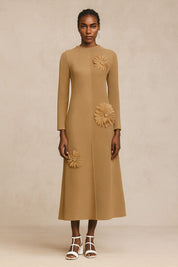 Sandy Petal 3D Flower Dress