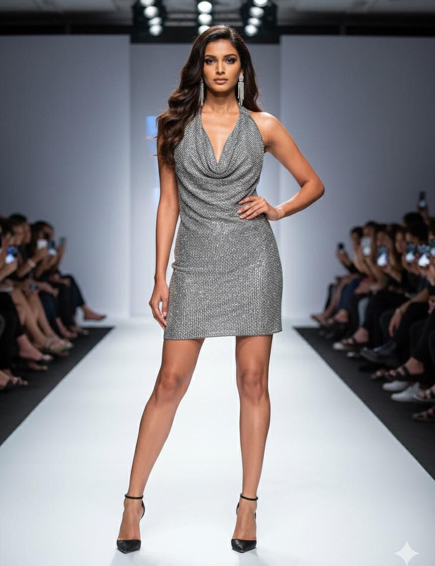 Silver Shimmer Chainmail Dress