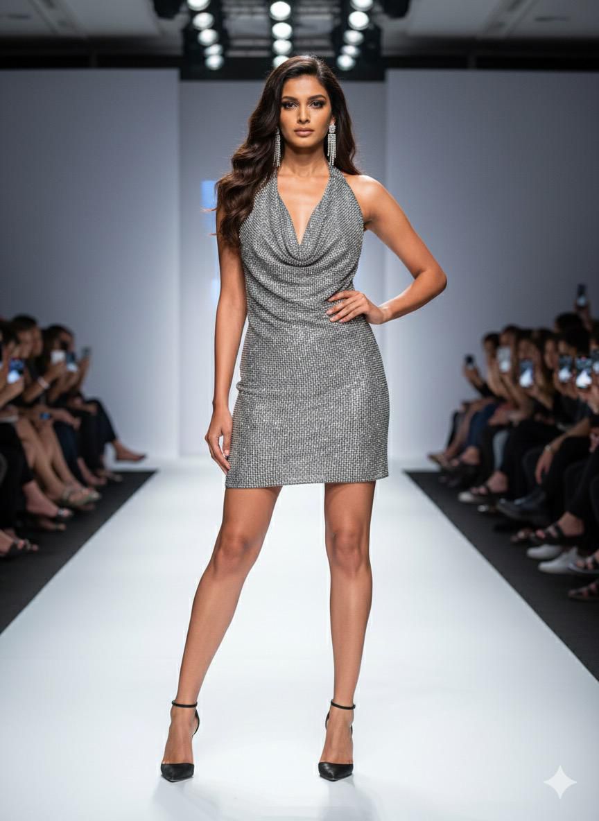 Silver Shimmer Chainmail Dress