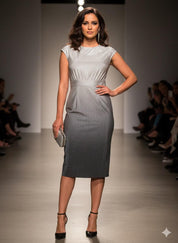 Silver Shimmer Evening Dress