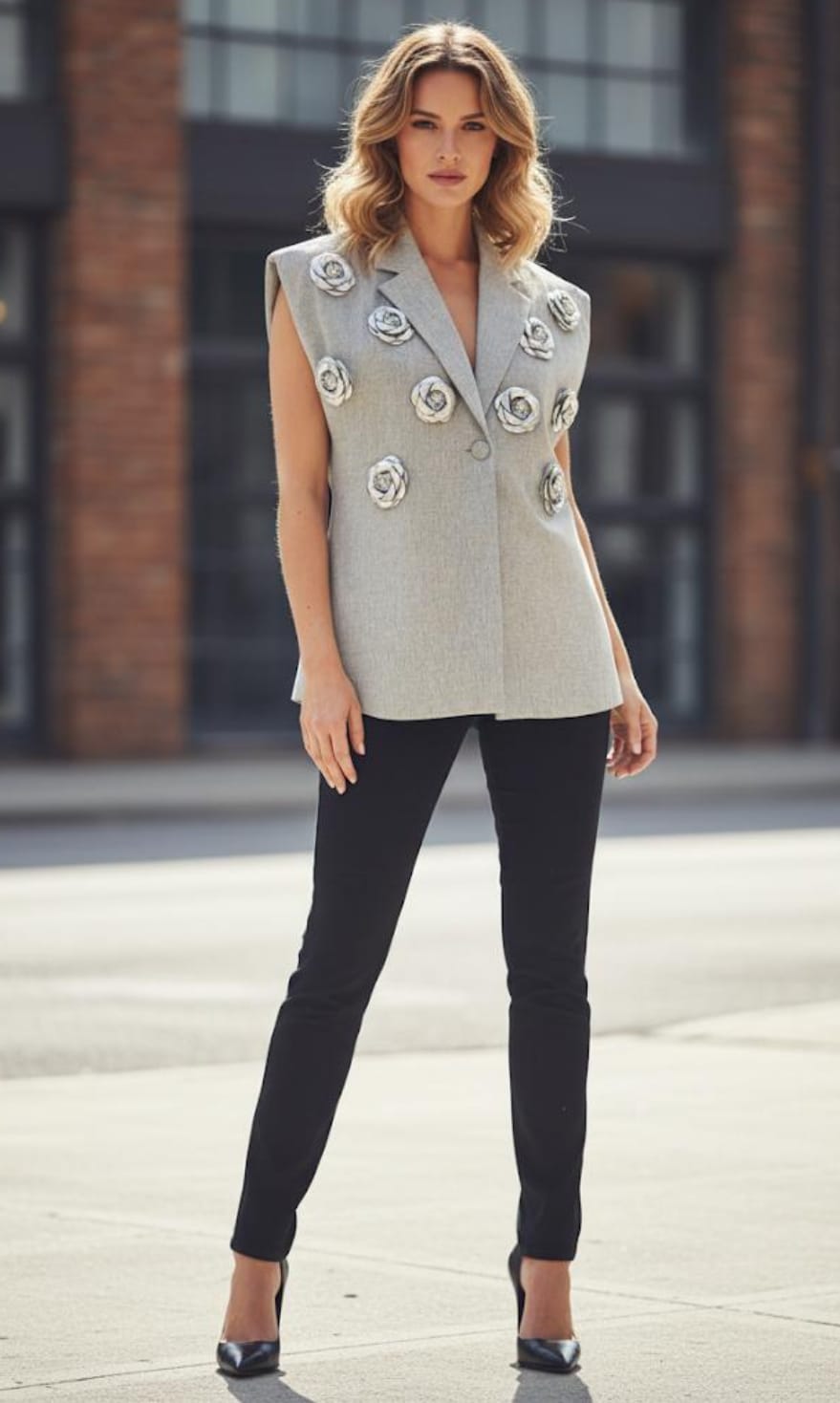 Urban Chic Floral Embellished Blazer