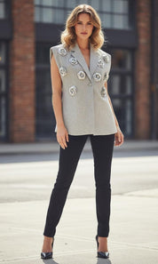 Urban Chic Floral Embellished Blazer