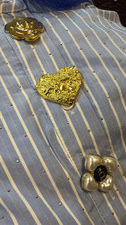 Ocean Mist Striped blue Tunic Dress