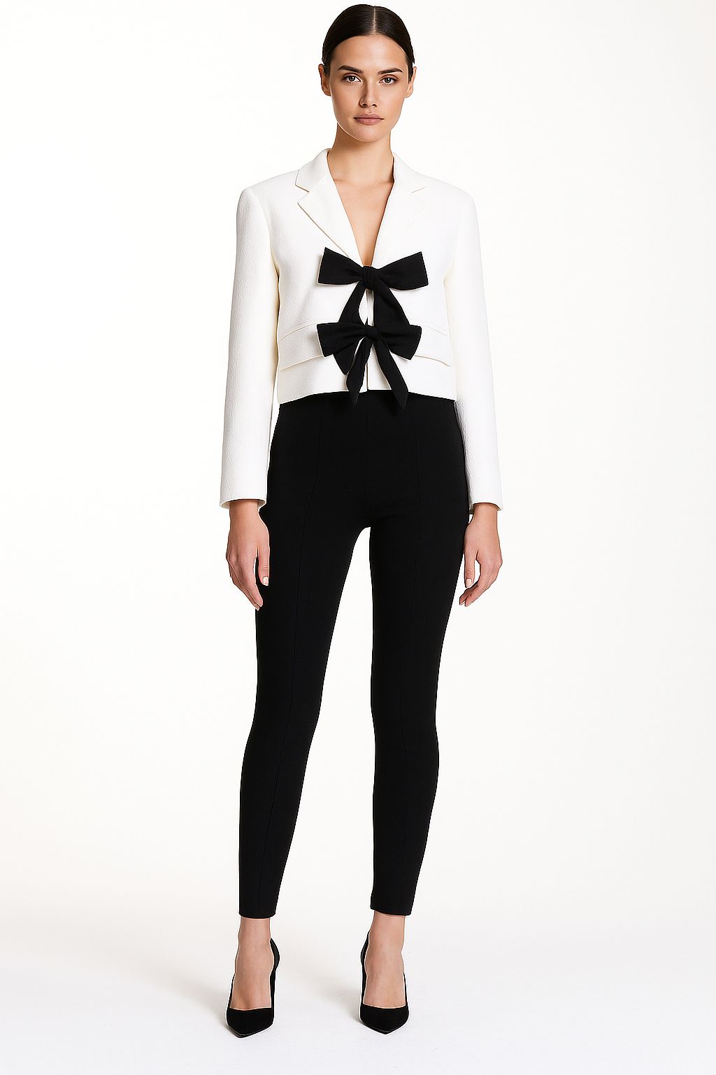 Black & White Signature Bow Blazer