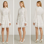 Midnight Constellation Ruffle Dress