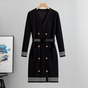 Black Heritage Trim Longline Dress