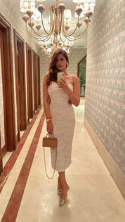 Mirabelle Pearl Sequin Label Dress
