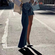 Statement Bow Denim Mini Skirt