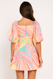 Carnival Dreams Puff-Sleeve Mini Dress