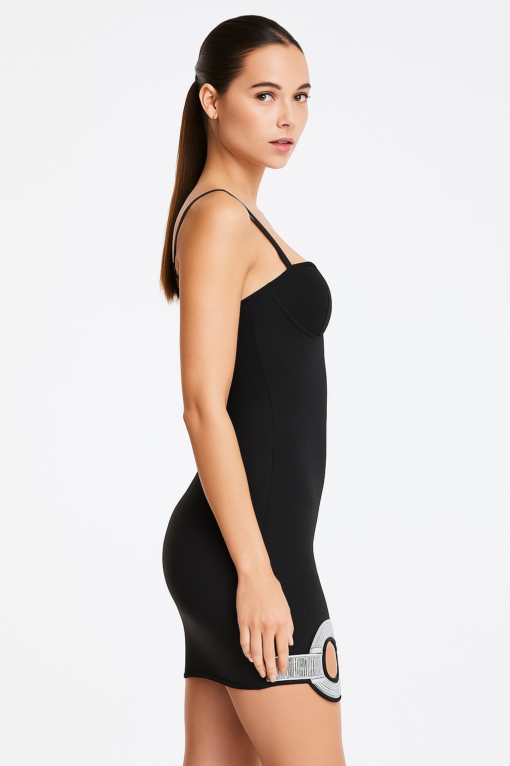 Noir Eclipse Cut-Out Dress