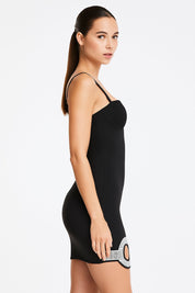 Noir Eclipse Cut-Out Dress