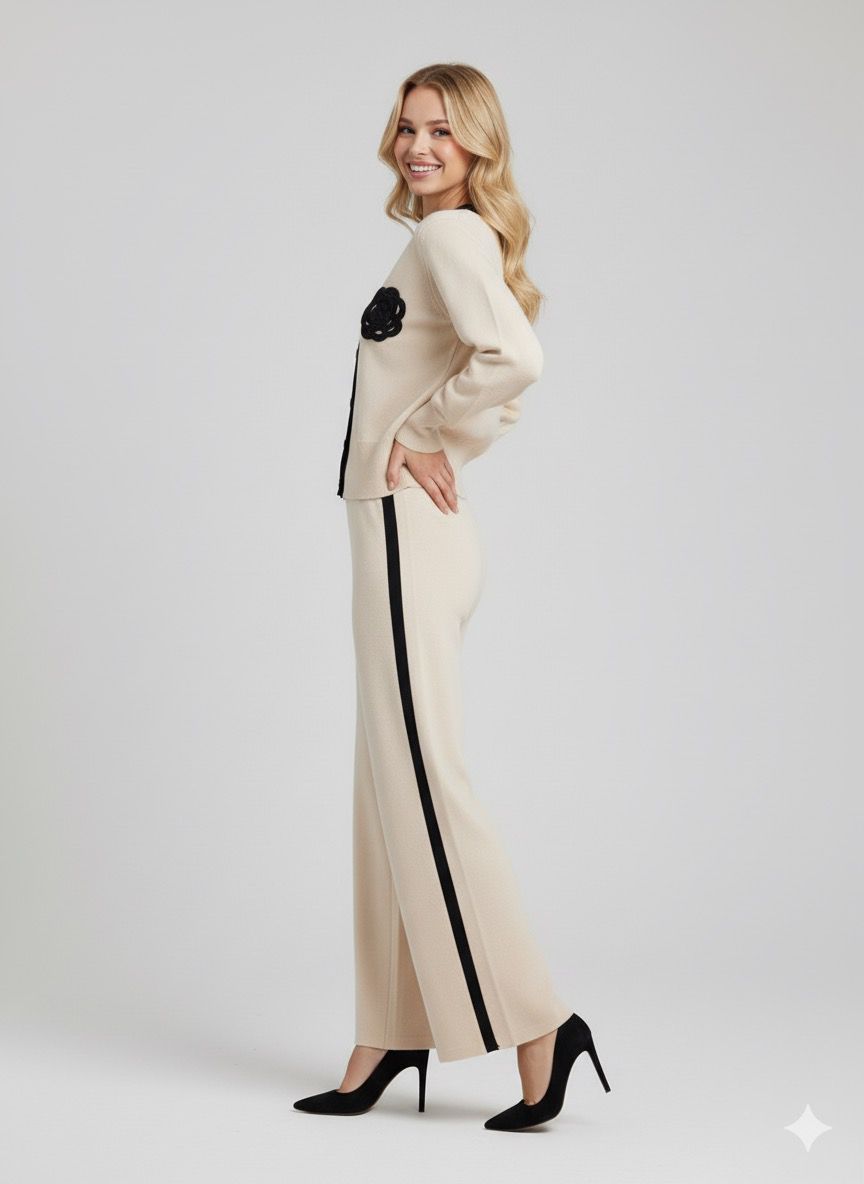 Classic Noir Contrast Co-ord