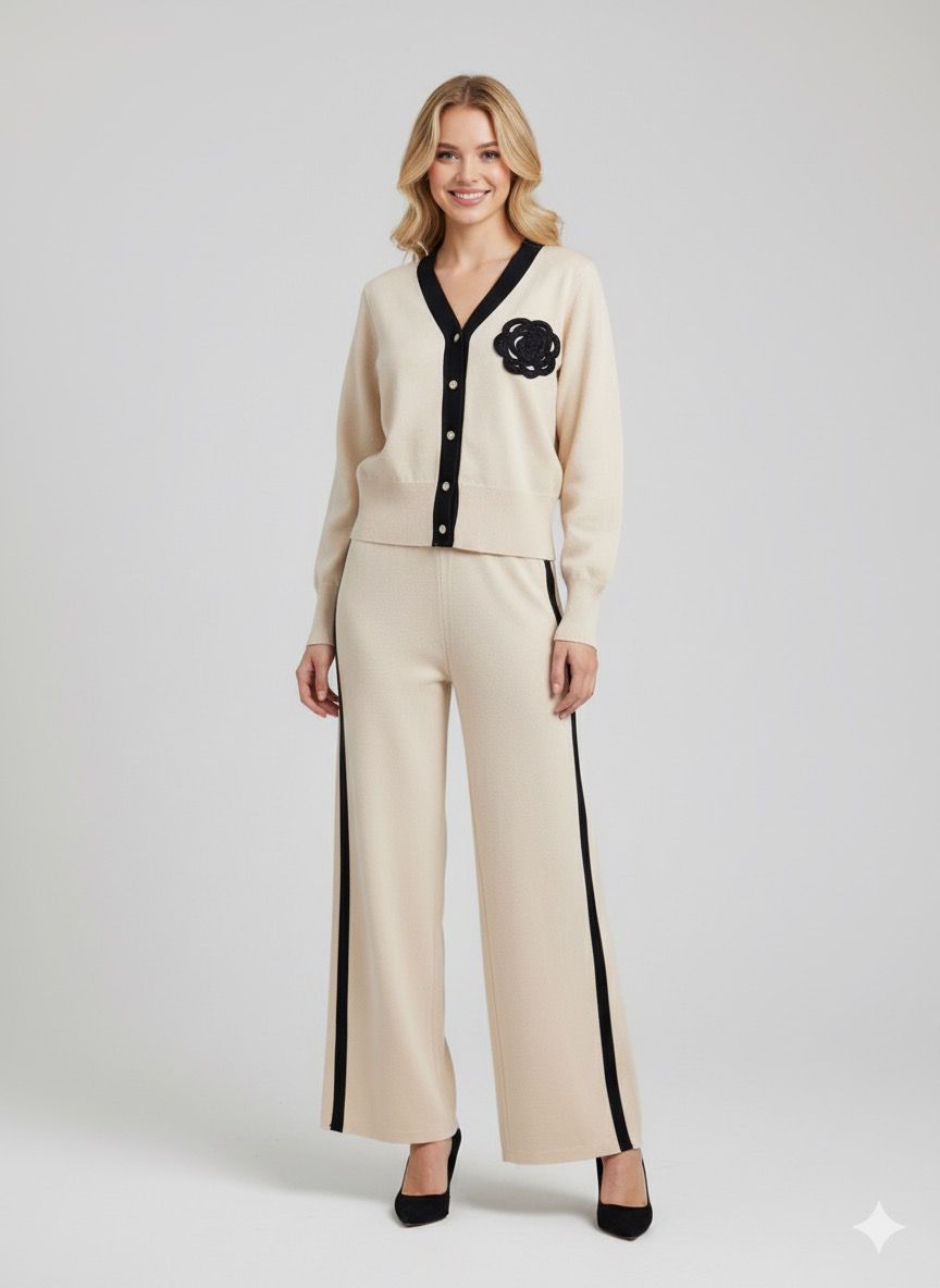 Classic Noir Contrast Co-ord