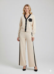Classic Noir Contrast Co-ord