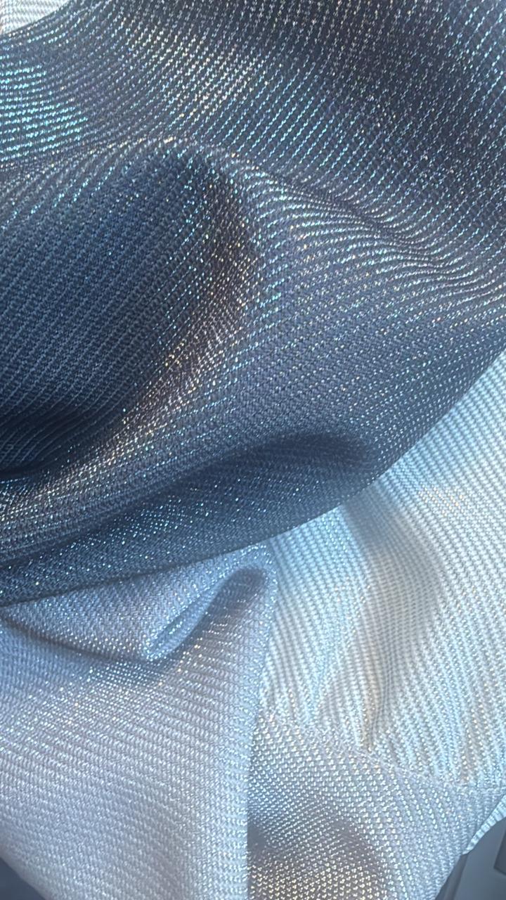 Silver Shimmer Evening Dress