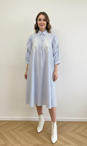 Ocean Mist Striped white Tunic Dress