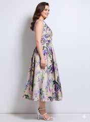 Wisteria Dreams Printed Dress