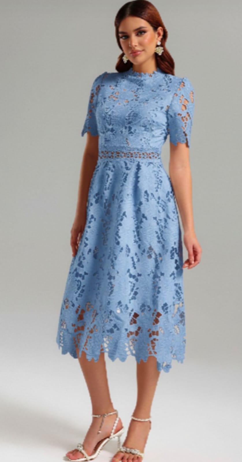 Whispering Bloom Lace Label Dress
