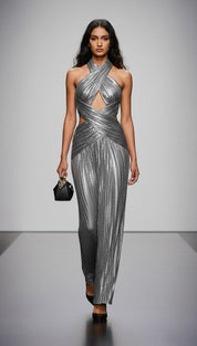 The Celestial Siren Metallic Gown