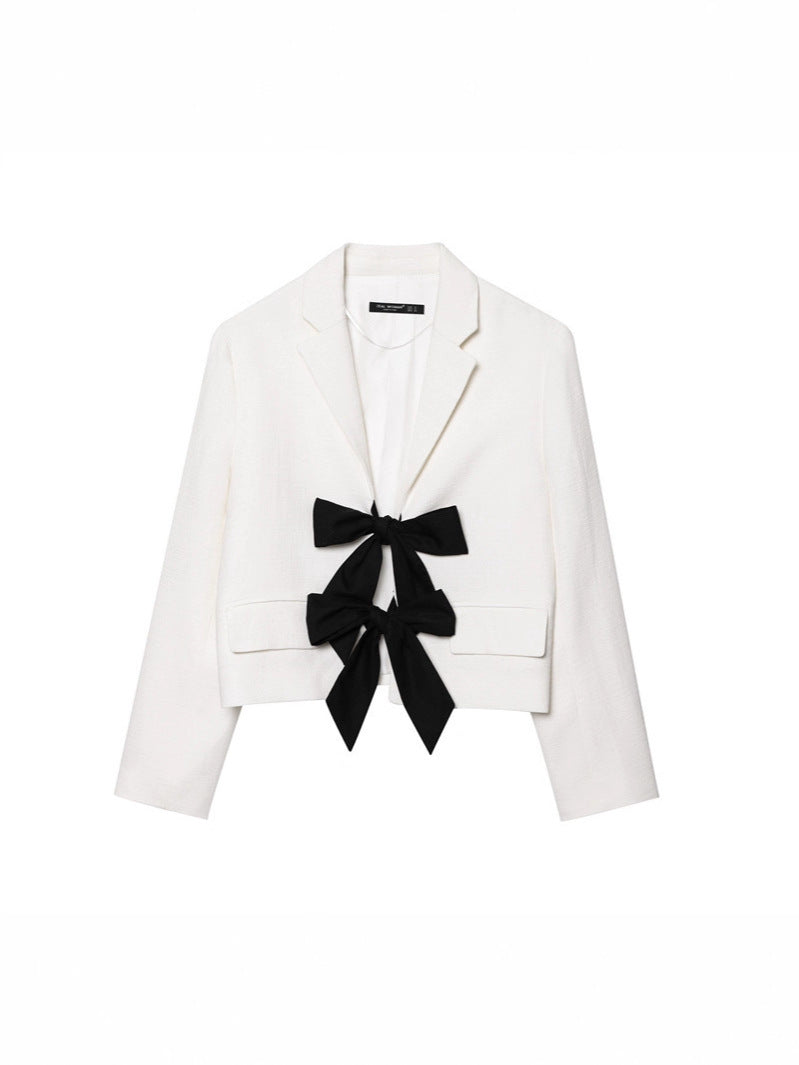 Black & White Signature Bow Blazer