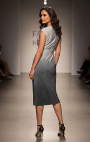 Silver Shimmer Evening Dress