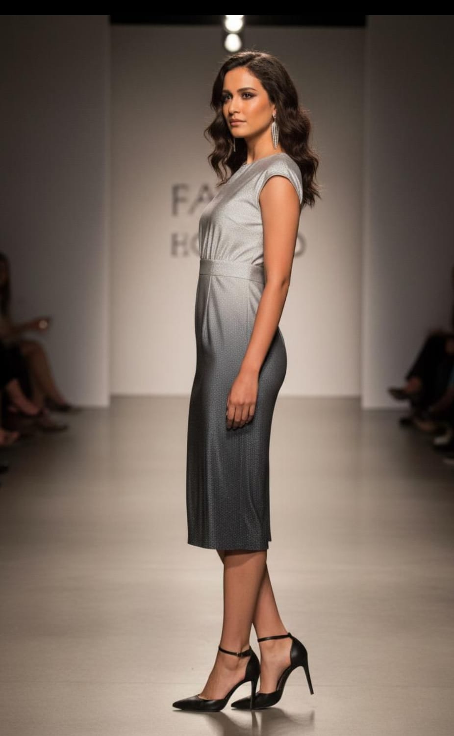 Silver Shimmer Evening Dress