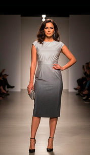 Silver Shimmer Evening Dress