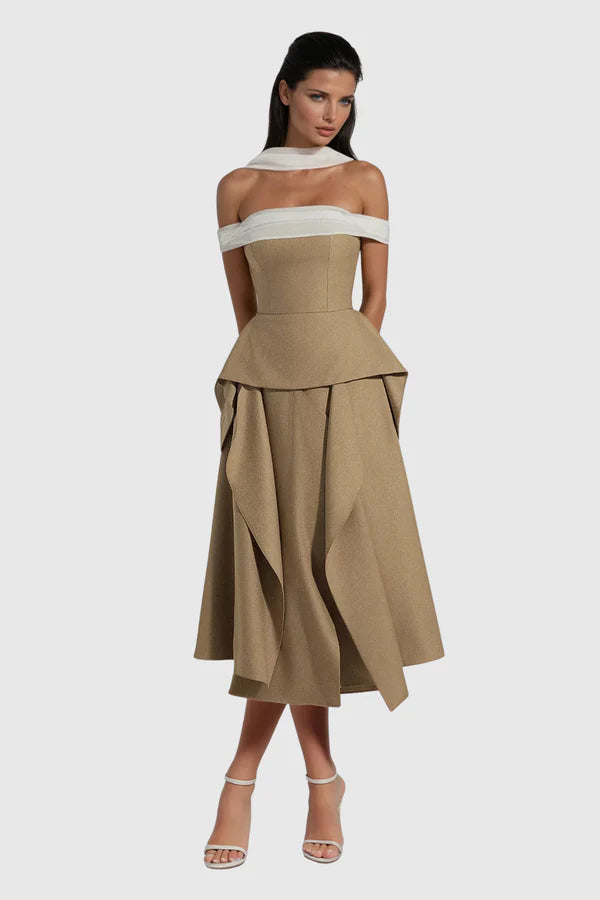 The Sculpted Grace Evening Dress