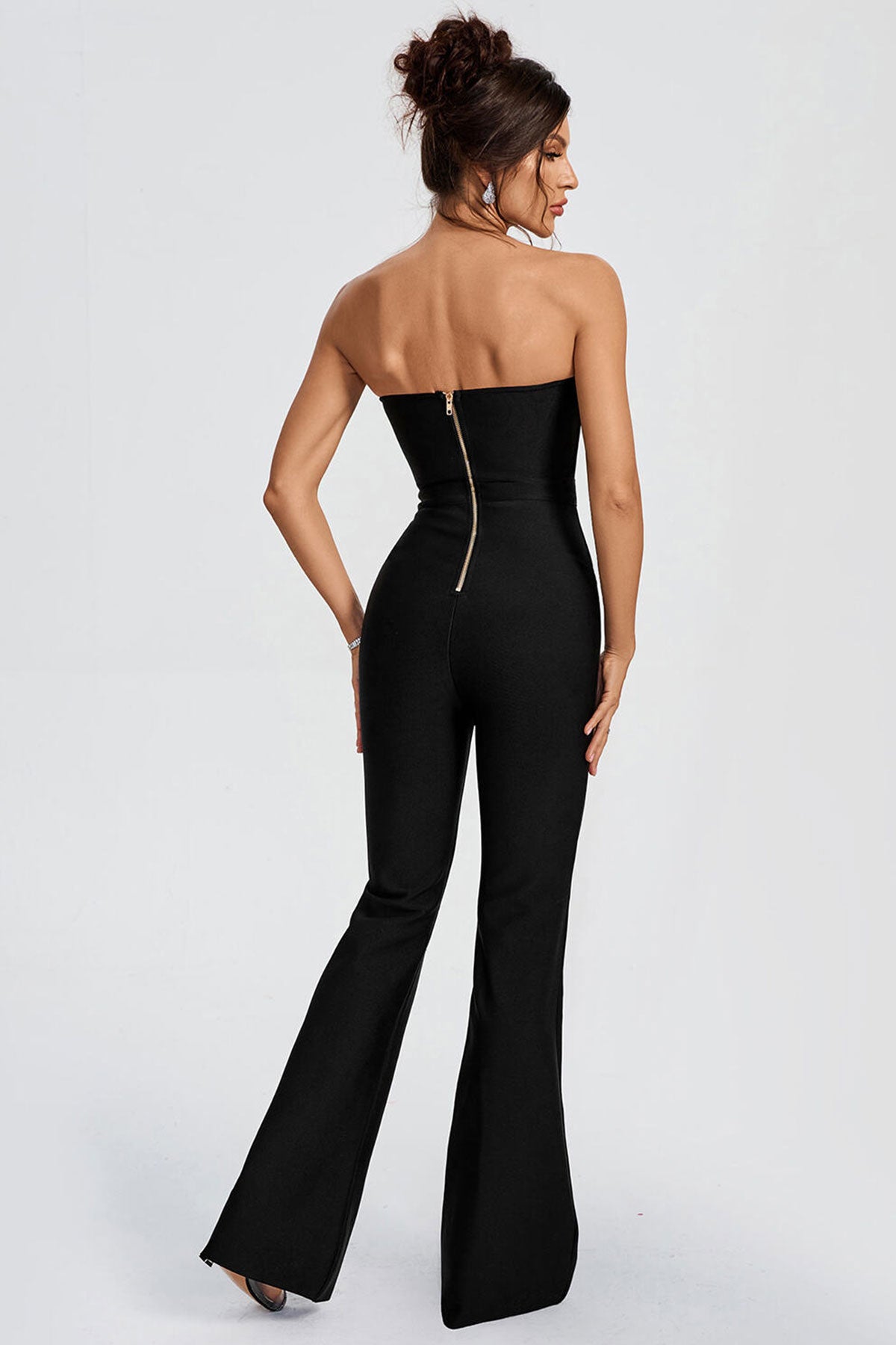 Midnight Muse Strapless Lace Jumpsuit