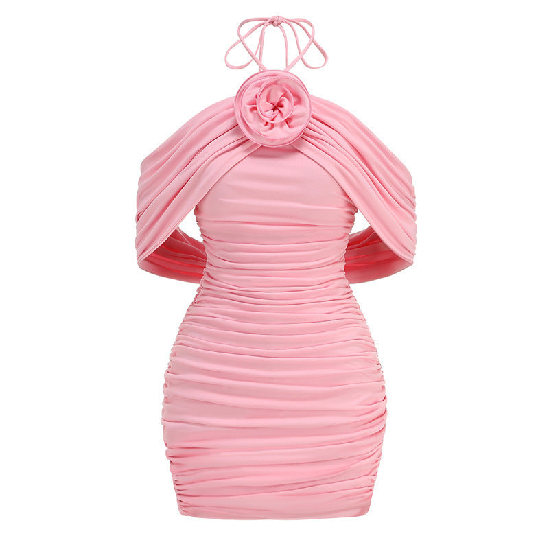 Pink Mirage Ruched Dress