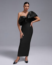 Black Swan Ruffle Elegance Gown