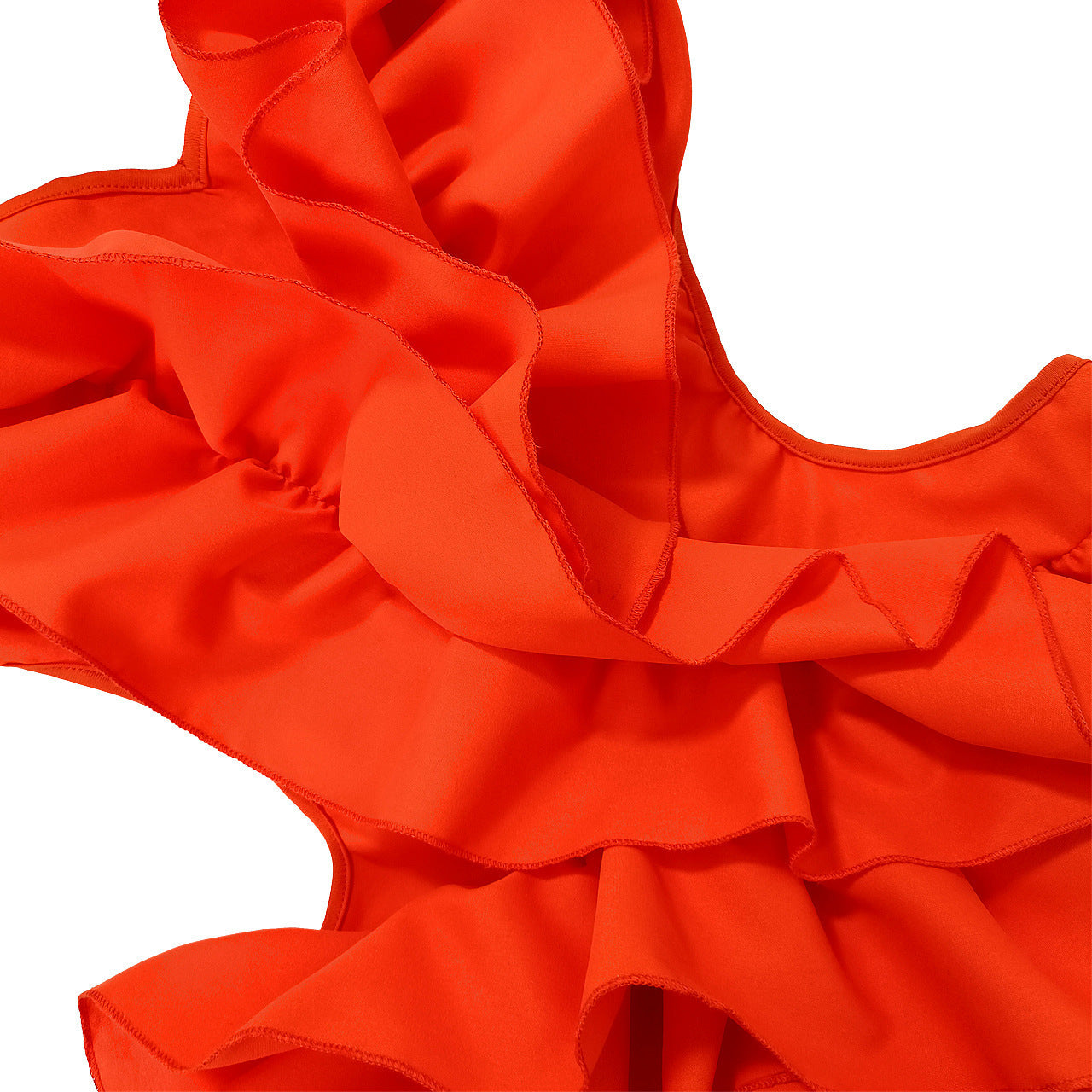 Scarlet Ruffle Affair Dress