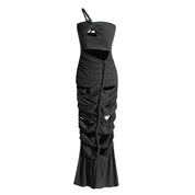 Shadow Siren Ruched Cutout Gown